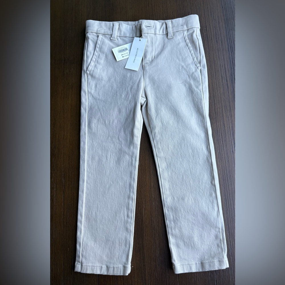 Janie and Jack, beige/tan slim pants, NWT size 3